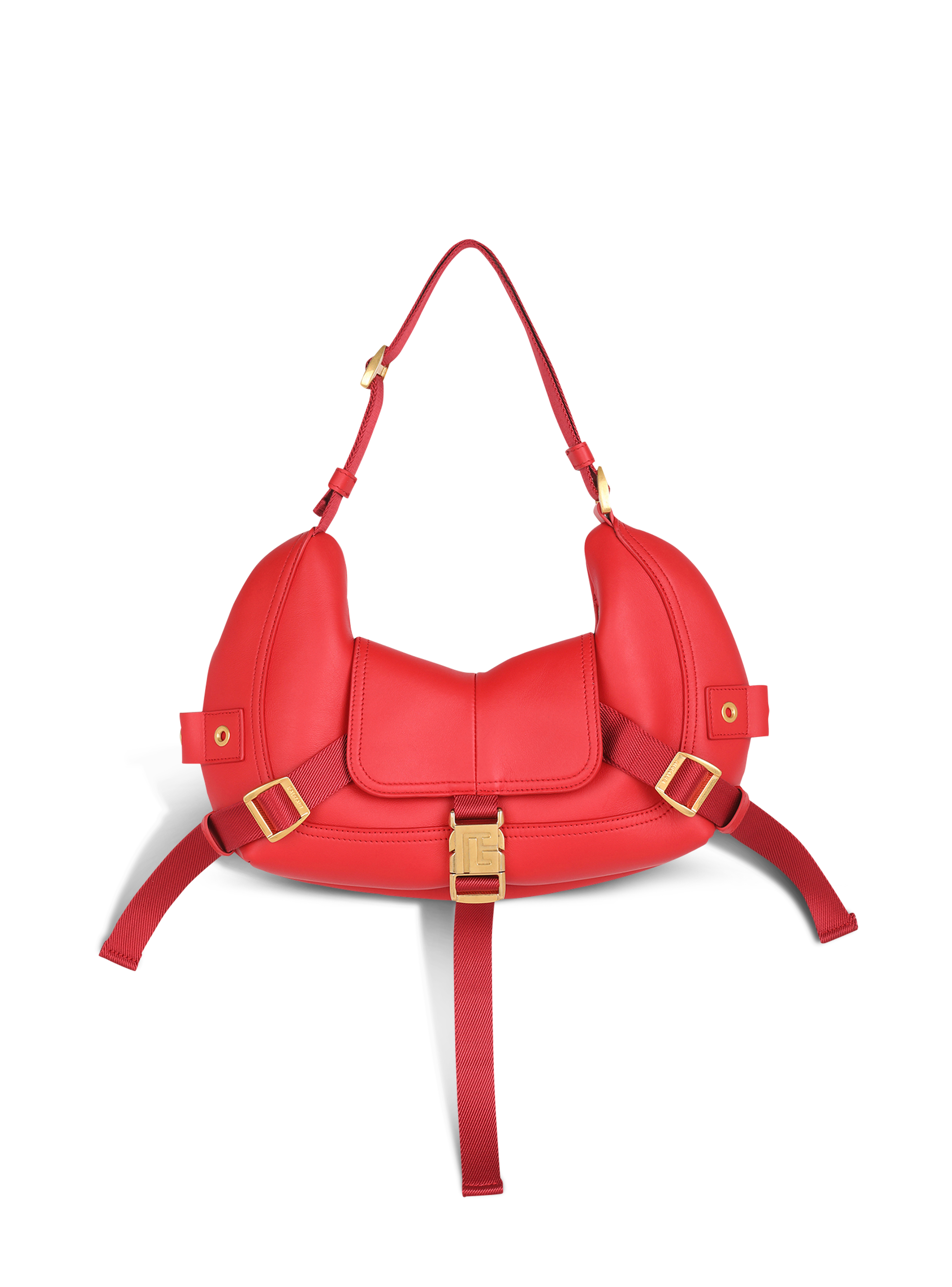 Leather and suede Major bag, red