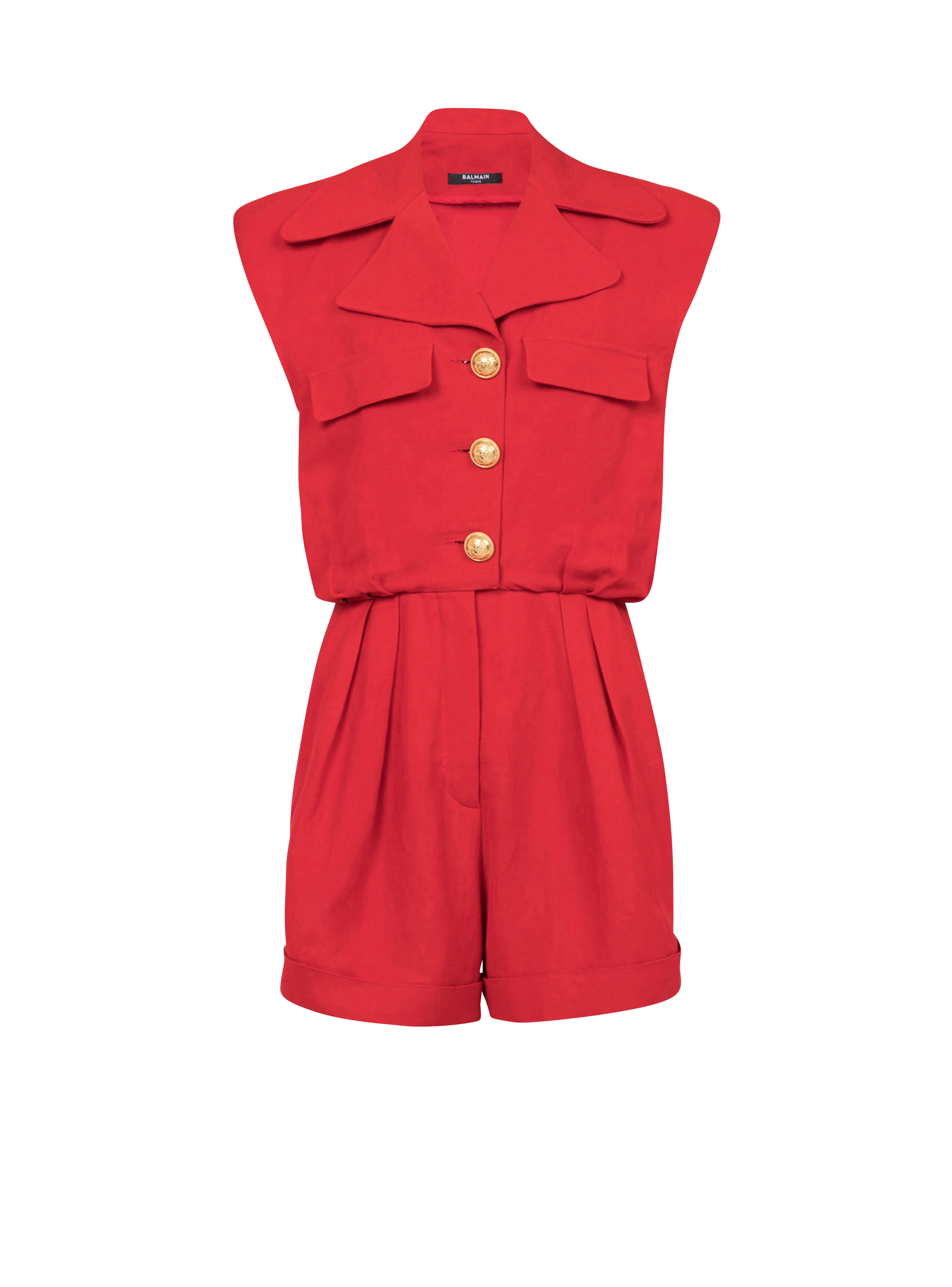 High summer capsule - Short jumpsuit, red